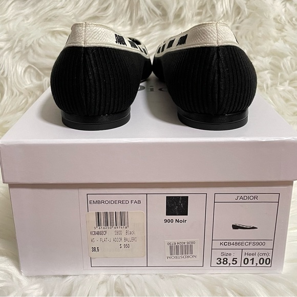 ❌SOLD❌ Christian Dior Embroidered Fabric Ballerina Flats - Picture 7 of 13